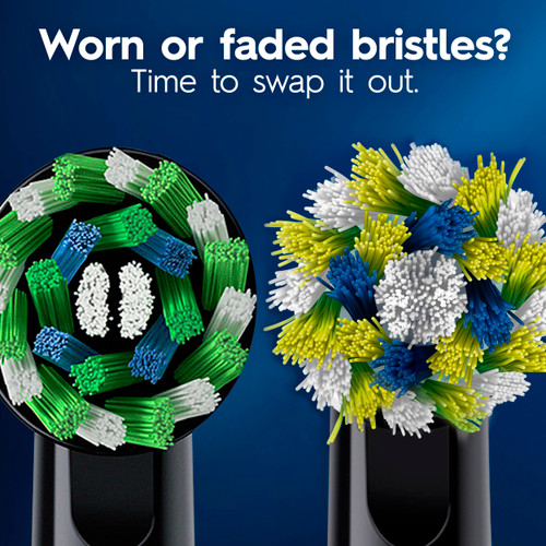 Oral-B CrossAction Replacement Brush Heads, Black 6-Count