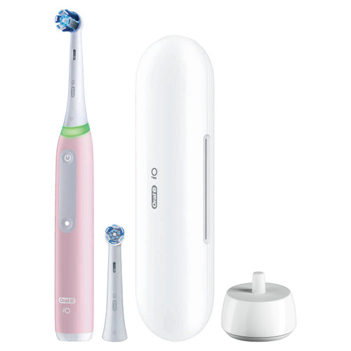 Oral-B iO Series 4 Clean & Gum Care Rechargeable Electric Toothbrush, Azalea Pink