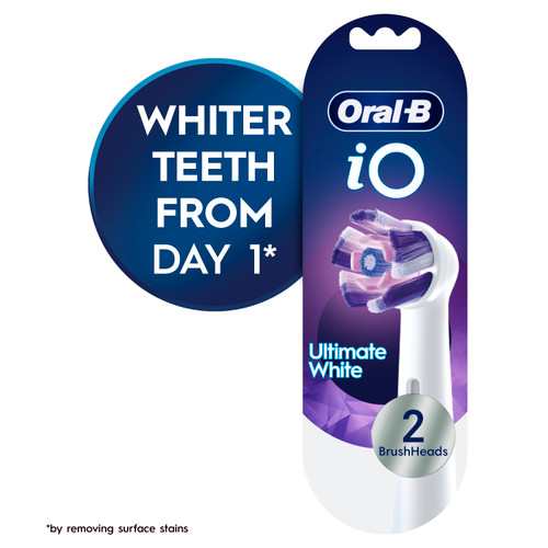 Oral-B iO Ultimate White Replacement Brush Heads, 2-Count