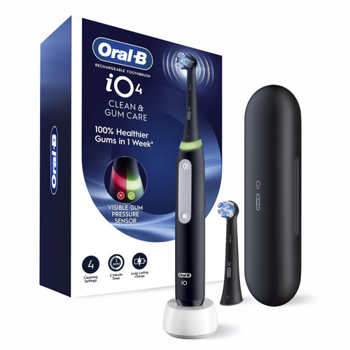 Oral-B iO Series 4 Rechargeable Electric Toothbrush, Matte Black