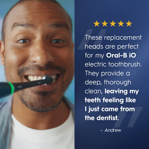 Oral-B iO Gum & Sensitive Replacement Brush Heads, Black, 2 Count