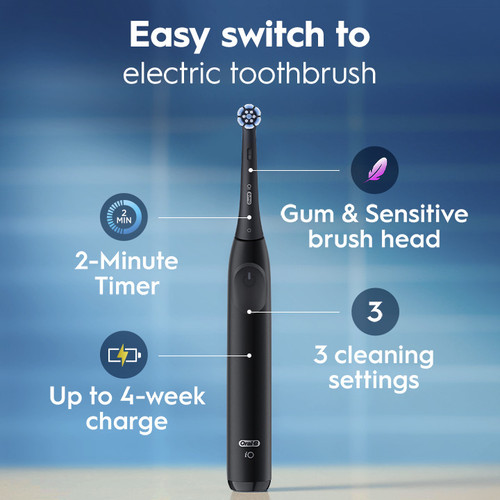 Oral-B + Crest Gum Care iO Series 2 Bundle, Night Black
