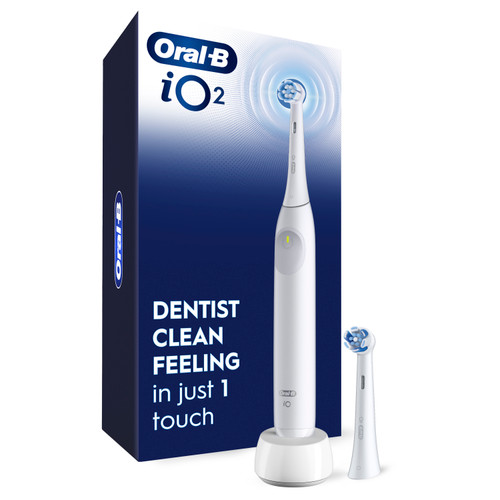 Oral-B iO Series 2 Rechargeable Electric Toothbrush, Starter Kit, Pure White