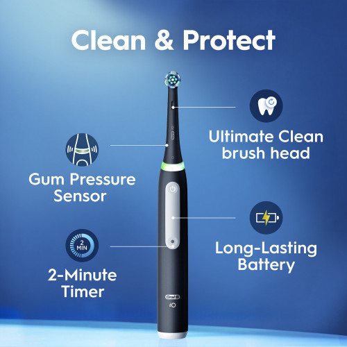 Oral-B iO Series 4 Clean & Gum Care Rechargeable Electric Toothbrush, Matte White