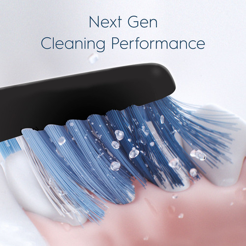 Clic Toothbrush Replacement Brush Heads, Black