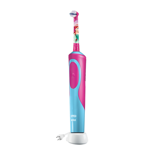 Oral-B Kids Electric Toothbrush Featuring Disney Princesses with Sensitive Brush head, Powered by Braun, for Kids 3+