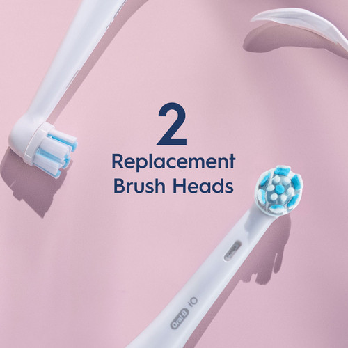 OralB iO Gentle Care Replacement Brush Heads 2Count, White OralB