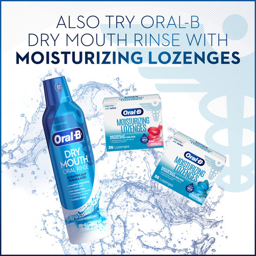 Oral-B Dry Mouth Oral Rinse Mouthwash, Moisturizing Mint