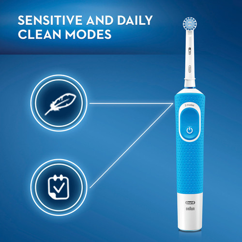 Oral-B Kids Electric Toothbrush with Sensitive Brush Head and Timer, for Kids 3+