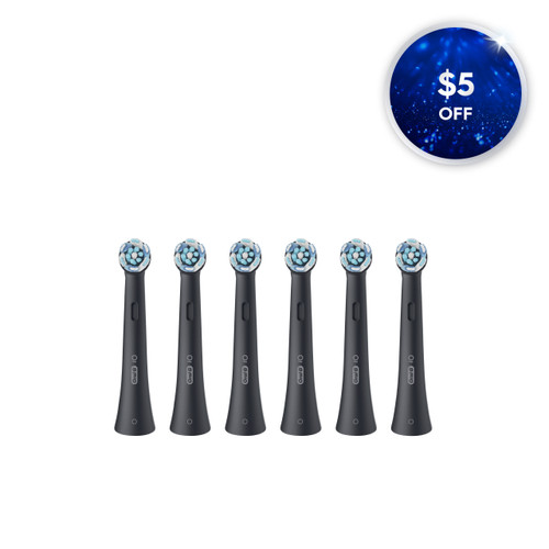 Oral-B iO Ultimate Clean Replacement Brush Heads, 6-Count, Black