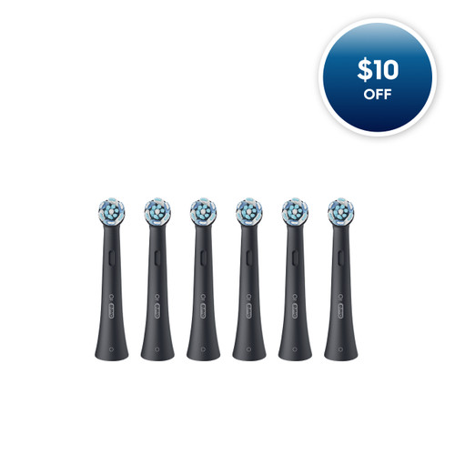 Oral-B iO Ultimate Clean Replacement Brush Heads, 6-Count, Black with $10 Badge off