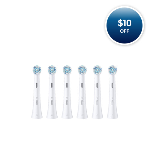 Oral-B iO Ultimate Clean Replacement Brush Heads, 6-Count, White