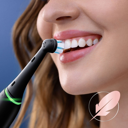 Oral-B iO Gentle Care Replacement Brush Heads, 2-Count, Black