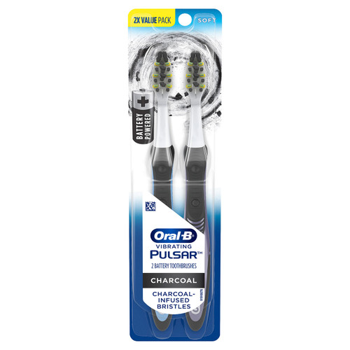 Pulsar Battery Toothbrush with Charcoal Infused Bristles OralB