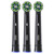 CrossAction Replacement Brush Heads, Black, 3-Pack