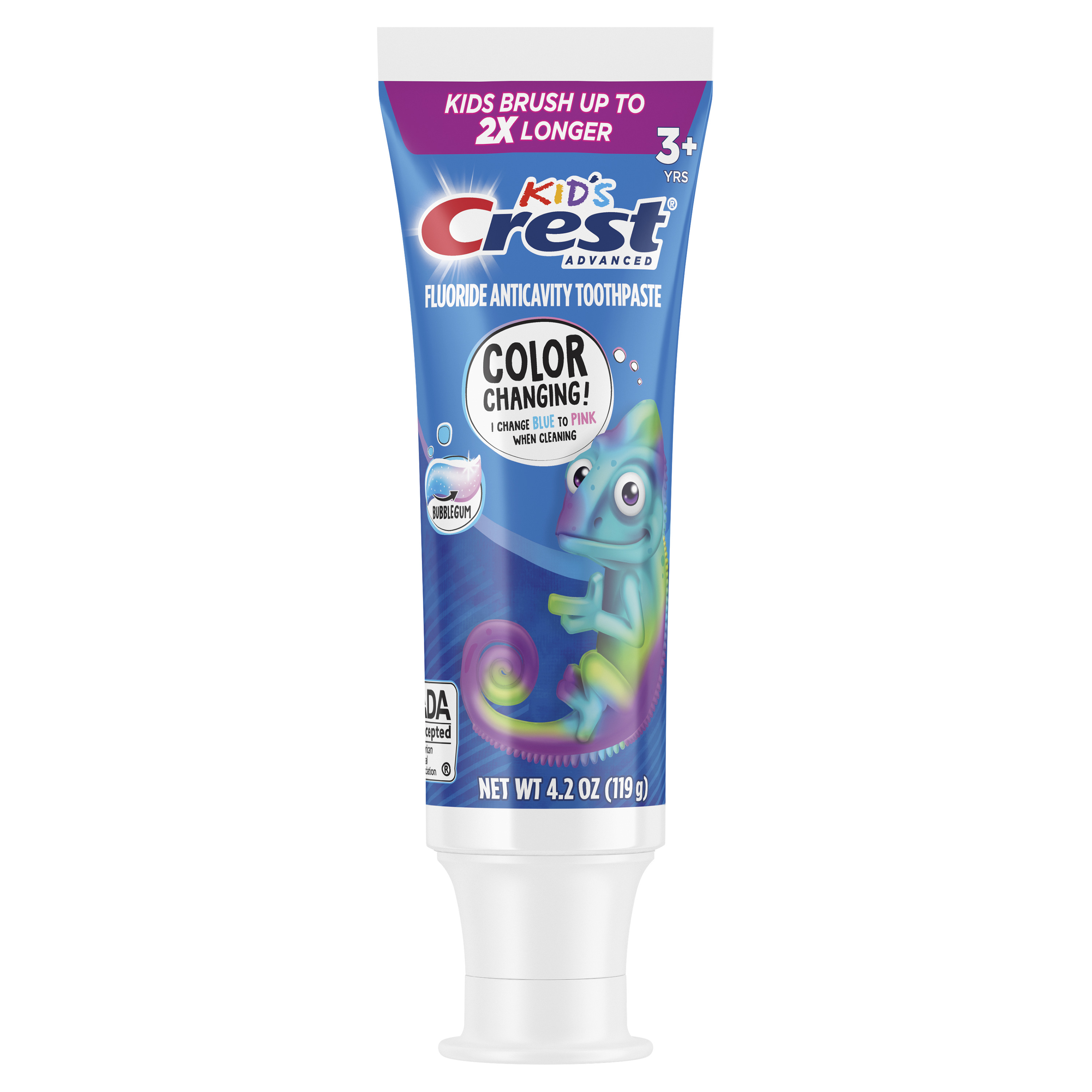 Crest Kids Advanced Color Changing Fluoride Toothpaste, 4.2oz, 3+