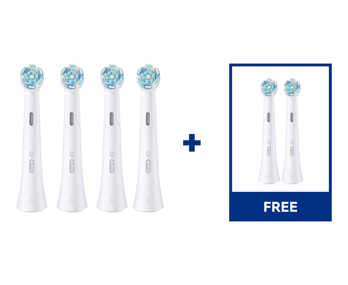 Oral-B iO Ultimate Clean Replacement Brush Heads, 6-CT, White