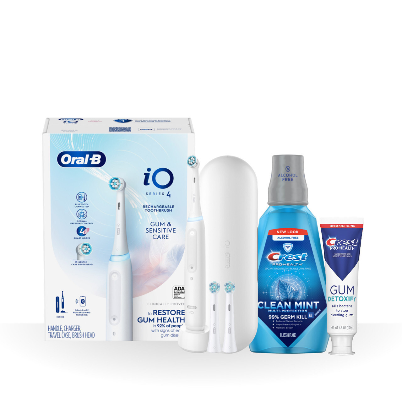 ORAL-B + CREST GUM CARE BUNDLE, MATTE WHITE