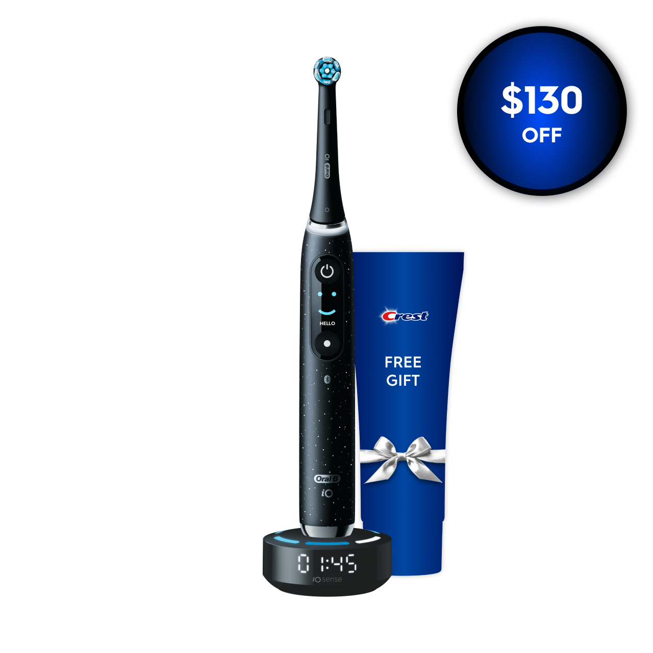 iO Series 10 Rechargeable Electric Toothbrush, Cosmic Black