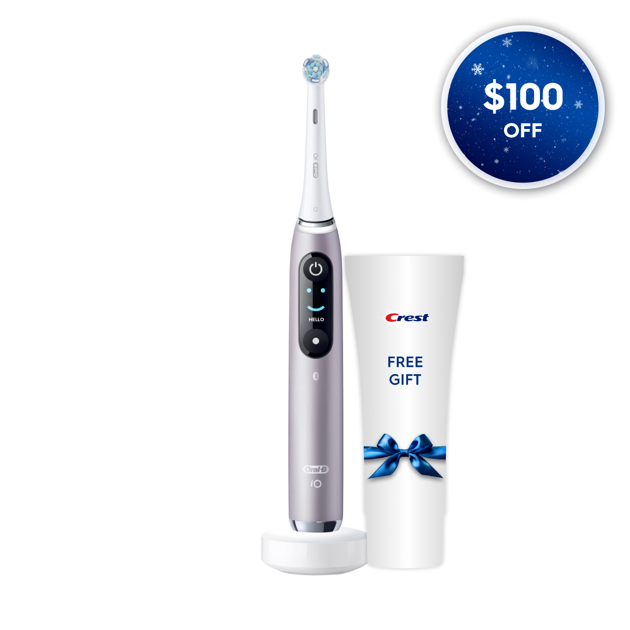 Oral-B iO Series 9 Rechargeable Electric Toothbrush, Rose Quartz