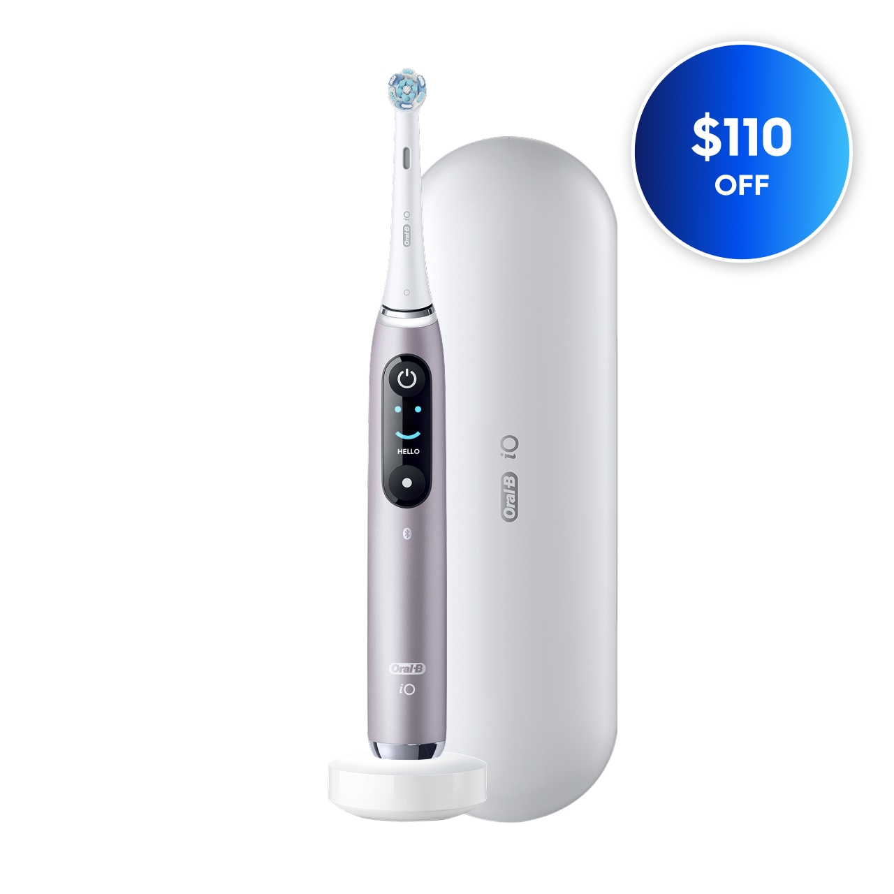 Oral-B iO Series 9 Rechargeable Electric Toothbrush, Rose Quartz