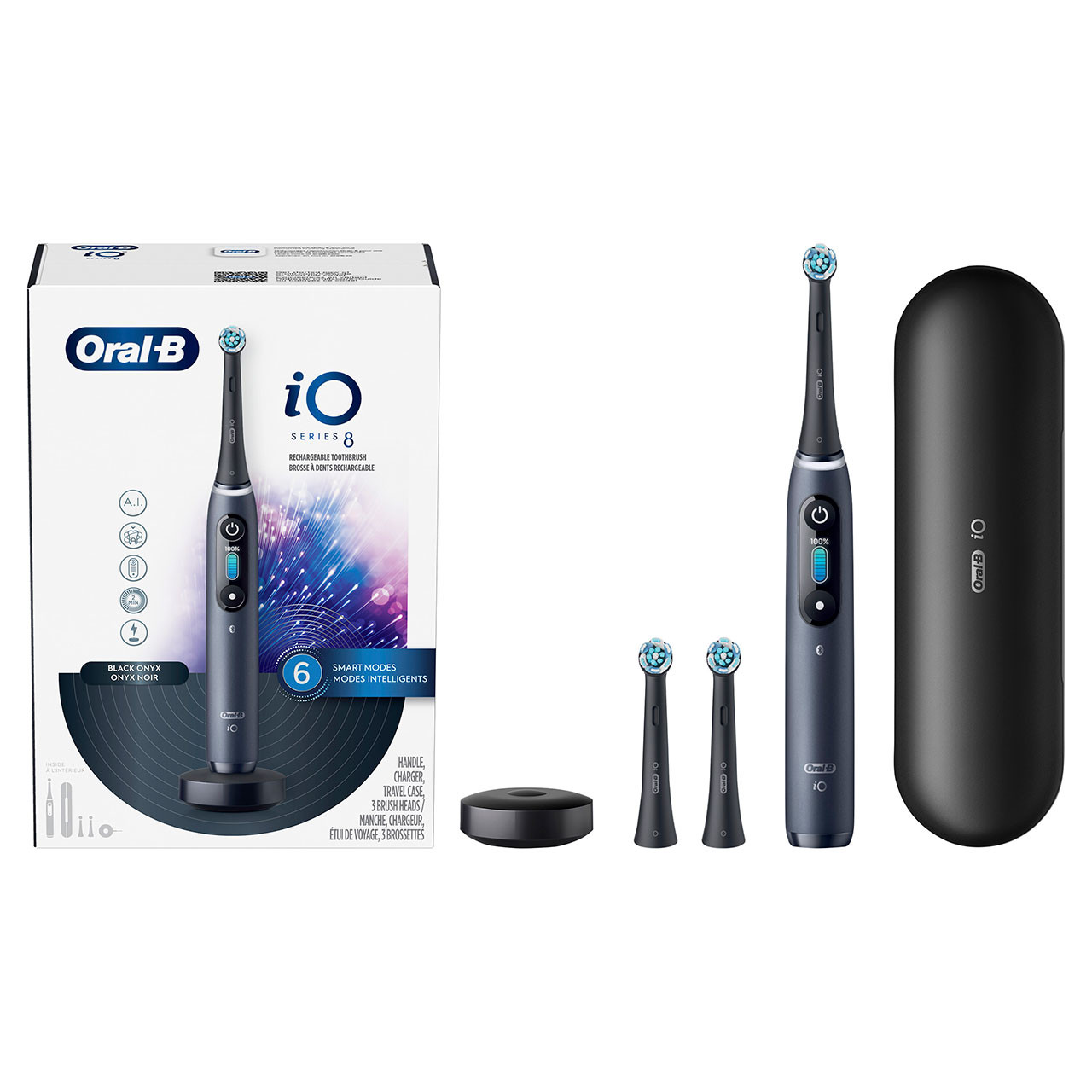 Oral-B iO8 Electric Toothbrush, Black Onyx | Oral-B