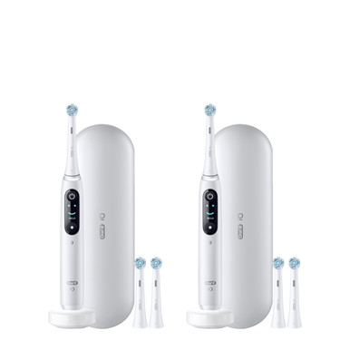 iO Series 8 Twin Pack in white alabaster | Oral-B