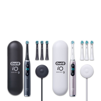 iO Series 9 Twin Pack in Black Onyx and Rose Gold | Oral-B