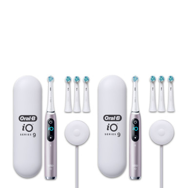 iO Series 9 Twin Pack in Rose Gold and white | Oral-B