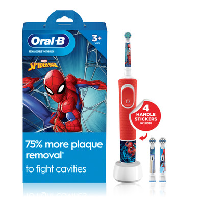 Oral-B Kids Electric Toothbrush Bundle Featuring Spiderman