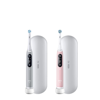 iO Series 6 Electric Toothbrush Twin Pack,Grey Opal + Pink Sand