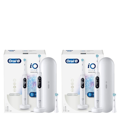 Oral-B iO Series 7 Twin Pack, White Alabaster | Oral-B