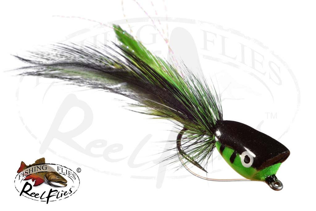 Bass Popper Green and Black - RF-6950