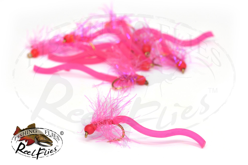 Hairy Squirmy Worm Pink