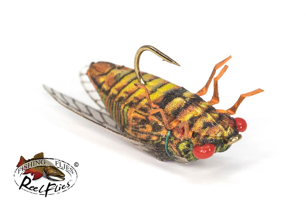 Realistic Olive Cicada Fishing Fly