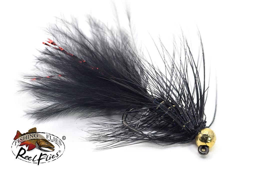 The Black Woolly Bugger Fly for trout fishing
