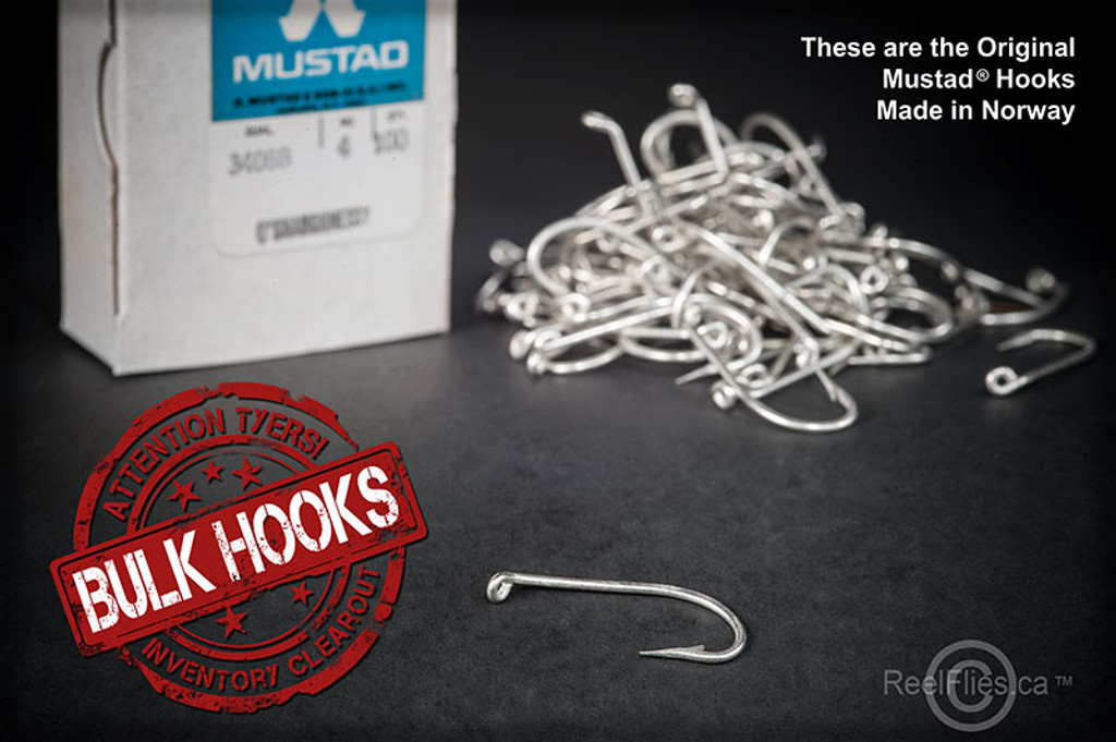 Mustad 3408-B O'Shaugnessy Hooks [100/pack]