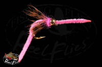 Psycho San Juan Worm Pink with Soft Hackle Collar