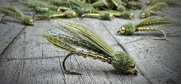 Grey Muddler Matchstick Body Fly Fishing Dry Trout Flies Size 10