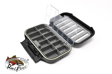 Fly Box Large Capacity Slit Foam Double Sided with Clear Plastic Waterproof  Lids - RF9503