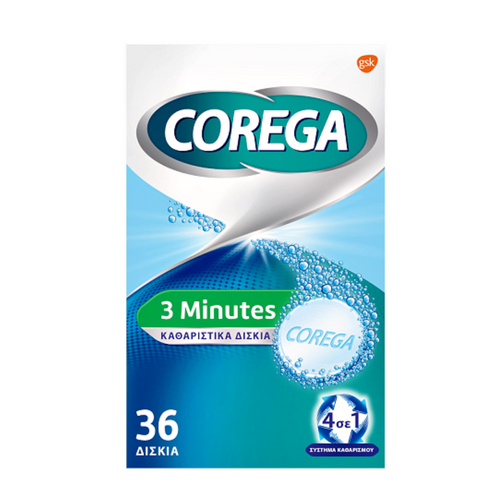 Corega 3 Minute Daily Denture Cleaning Tablets 36