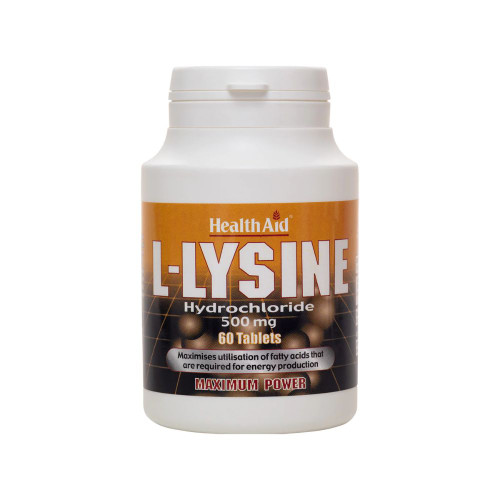 HealthAid L-Lysine Hydrochloride 500mg 60 Tablets