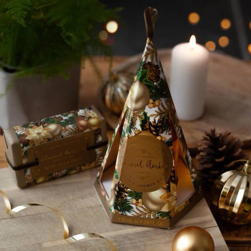 The Somerset Toiletry Co. Festive Bath & Shower Oil – Caramel Amber 130ml