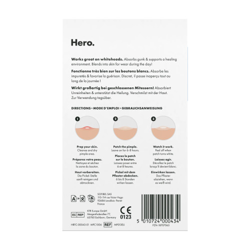 Hero. Mighty Patch™ Original - Overnight Pimple Patch *