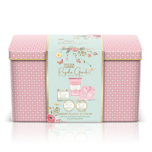 Baylis & Harding Royale Garden Rose Poppy & Vanilla Luxury Pamper Keepsake Tin Gift Set*