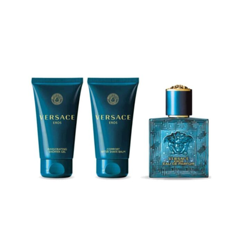 Versace Eros Pour Homme Gift Set – Eau de Toilette 50ml + Shower Gel 50ml + After Shave Balm 50ml