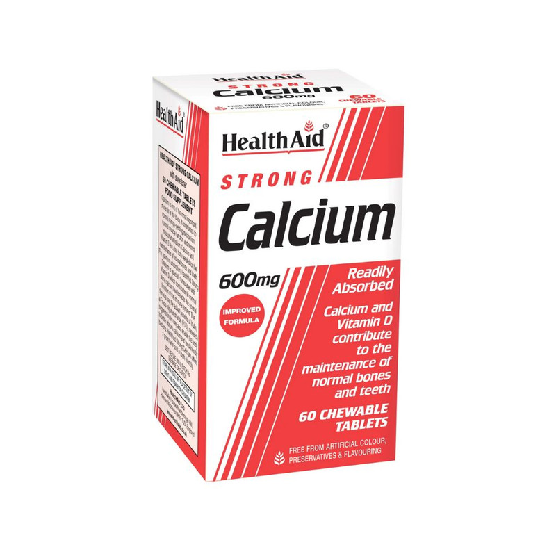 HealthAid Strong Calcium 600mg 60 Chewable Tablets