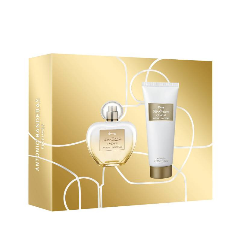 Antonio Banderas Her Golden Secret Eau De Toilette 50ml + Body Lotion 75ml Gift Set
