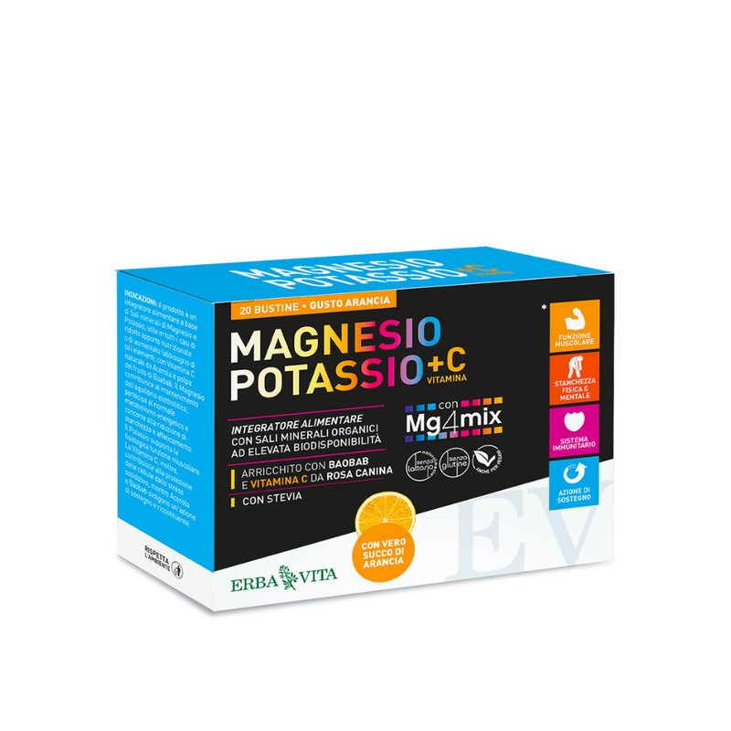 ErbaVita MAGNESIUM POTASSIUM + VITAMIN C ORANGE FLAVOUR