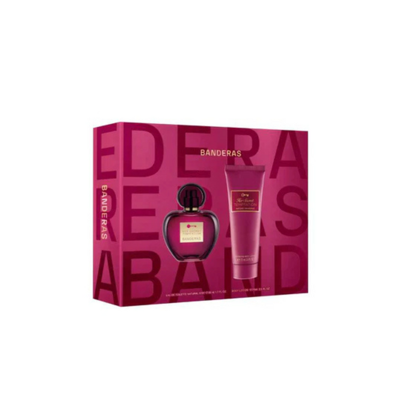 Antonio Banderas Her Secret Temptation Eau De Toilette 50ml + Body Lotiion 75ml Gift Set
